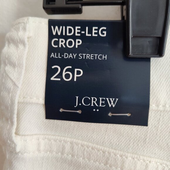 Ladies SZ 26P J Crew Factory Seashell Wide-Leg Crop Jean - Picture 5 of 5